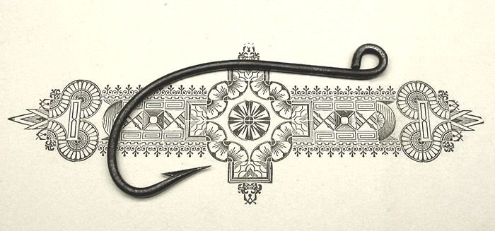 2. This is another hook that I believe to be a Job Johnson creation. It has a slightly different bend than the one above and the point is not dropped. It does have age on it’s side. It was in the 1900’s collection so I am certain that it predates that.