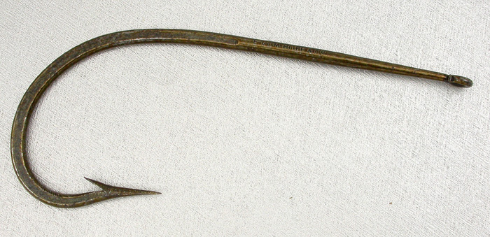 5a E Vom Hofe, About 15/0 +-, bronzed, forged, ring eye. From Craig Hoak